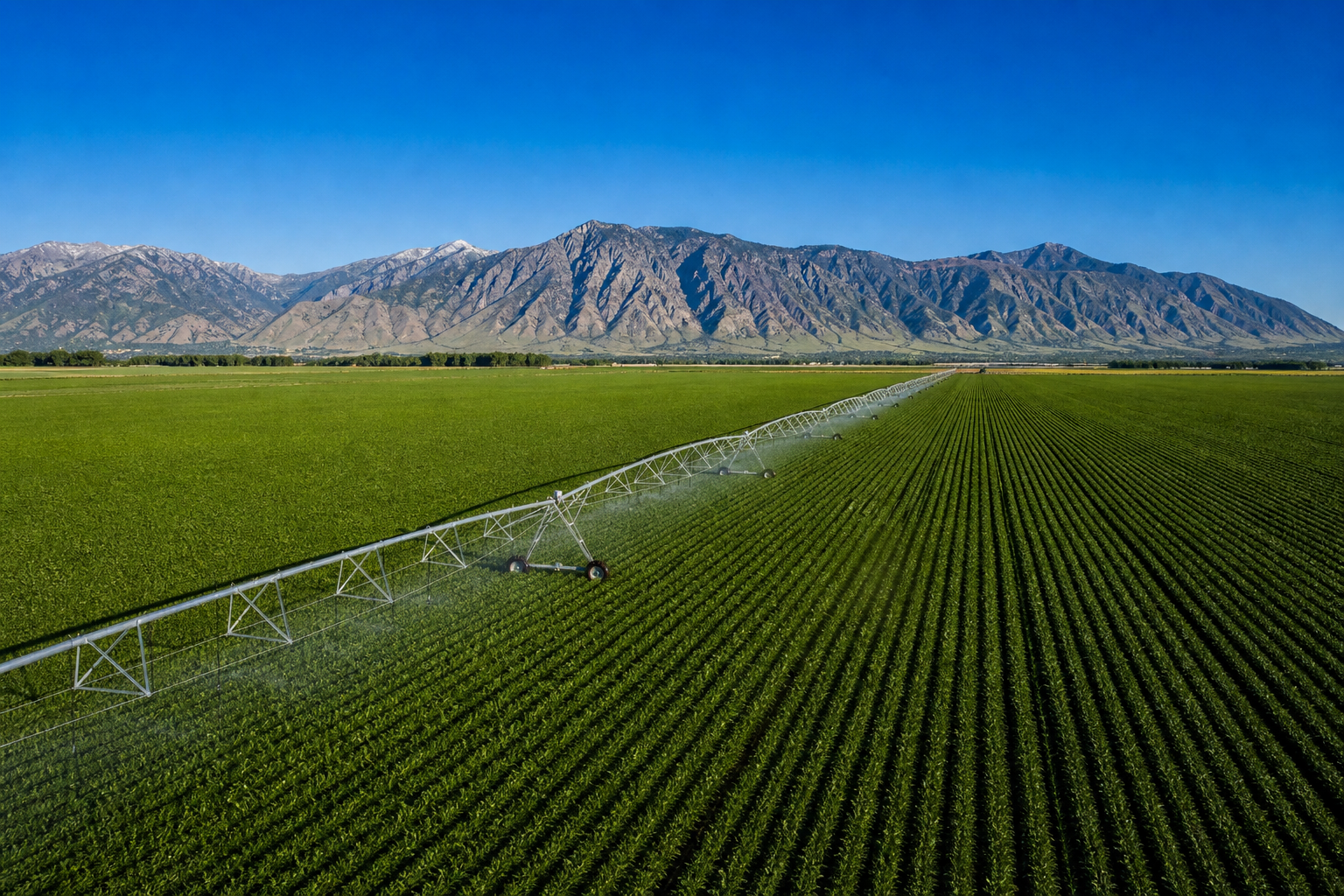 Cultivos agroindustriales con sistema de riego